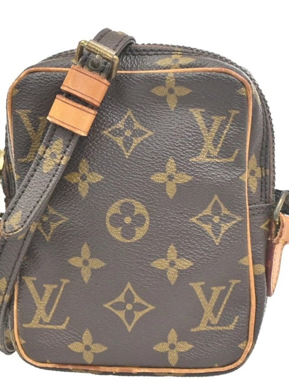 LOUIS VUITTON LV Mini Danube Shoulder Bag Monogram Leather Brown M45268 64KC840